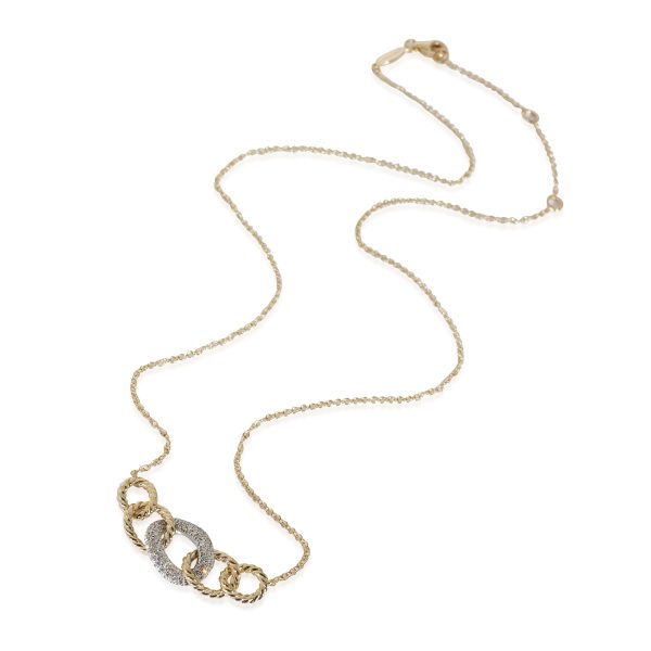 132494 pv Gabriel Co Two Toned Chain Link Necklace in 14KT Gold 020 CTW