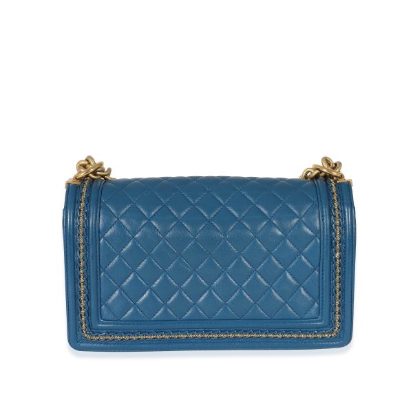 132508 pv 1149a220 ee0f 4076 936b 4093e19d724a Chanel Blue Lambskin Beauty Chain Around Medium Boy Bag