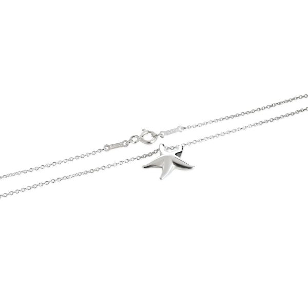 132531 sv Tiffany Co Elsa Peretti Starfish Pendant Necklace in Sterling Silver