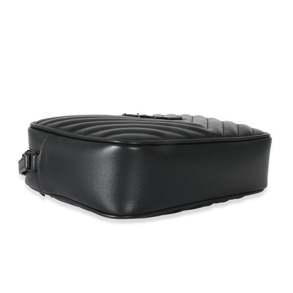 132544 clasp 42c8ee8f 12f5 44f1 b0d9 4cce66772305 Saint Laurent Black Matelassé Calfskin Lou Camera Bag