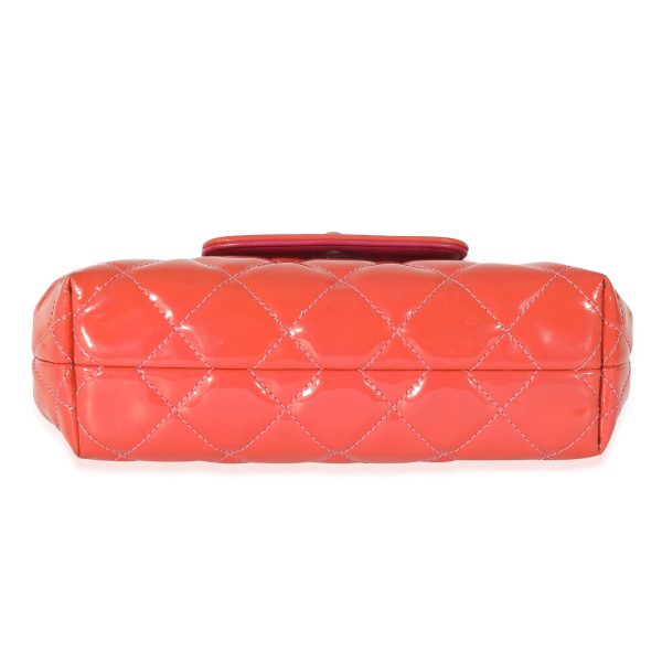 132585 box Chanel Pink Patent Coco Shine Mini Accordion Flap Bag