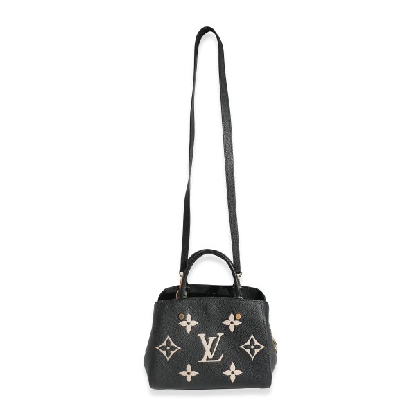 132598 box Louis Vuitton Black Beige Monogram Empreinte Montaigne BB