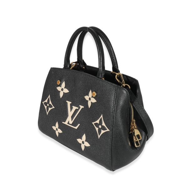 132598 sv Louis Vuitton Black Beige Monogram Empreinte Montaigne BB