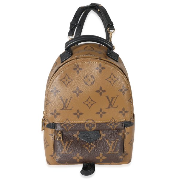 132617 fv Louis Vuitton Reverse Monogram Canvas Mini Palm Springs Backpack