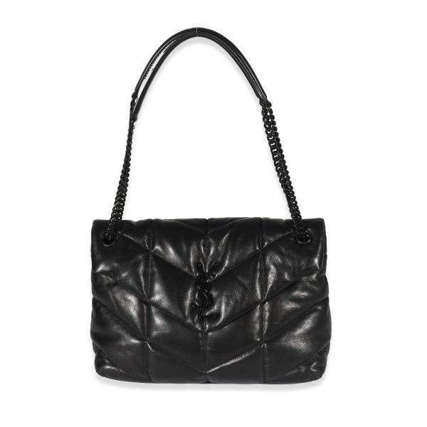 132618 av Saint Laurent Black Quilted Leather Medium Loulou Puffer Bag