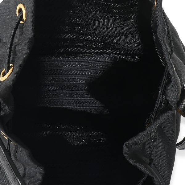 132634 ad1 84b6b07f 301d 4ccd a8cd 7b5e68377545 Prada Black Re Nylon Duet Bucket Bag