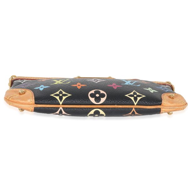 132659 box Louis Vuitton x Takashi Murakami Black Multicolor Canvas Milla Pochette