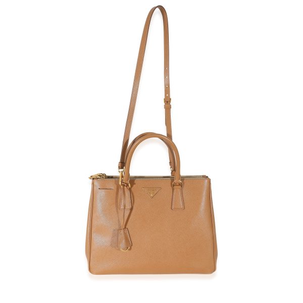 132711 pv Prada Beige Saffiano Leather Medium Galleria