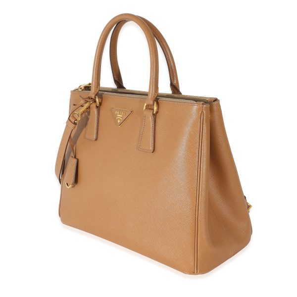 132711 sv Prada Beige Saffiano Leather Medium Galleria