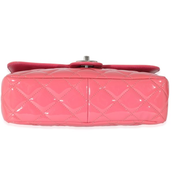 132735 box Chanel Pink Quilted Patent Leather Medium Coco Shine Flap Bag