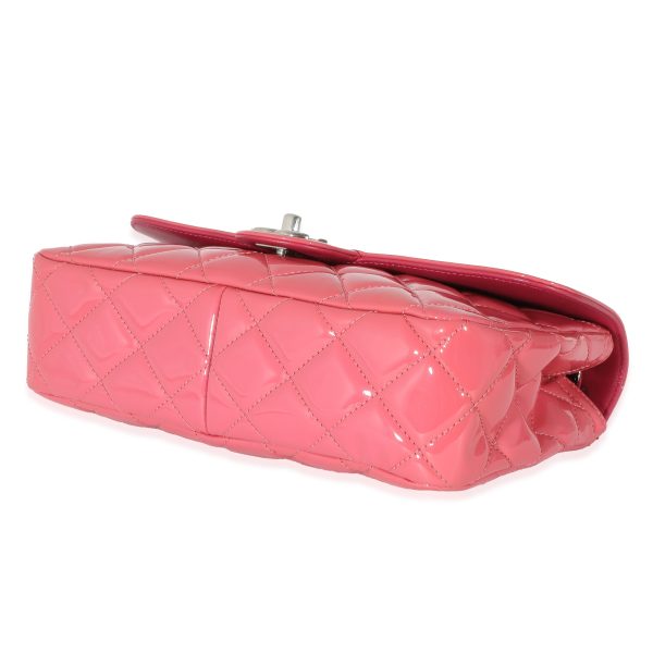 132735 clasp Chanel Pink Quilted Patent Leather Medium Coco Shine Flap Bag