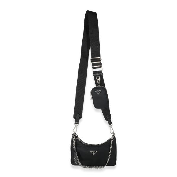 132741 bv Prada Re Edition 2005 Shoulder Bag Tessuto Black