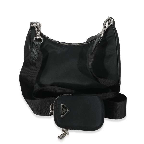 132741 pv Prada Re Edition 2005 Shoulder Bag Tessuto Black