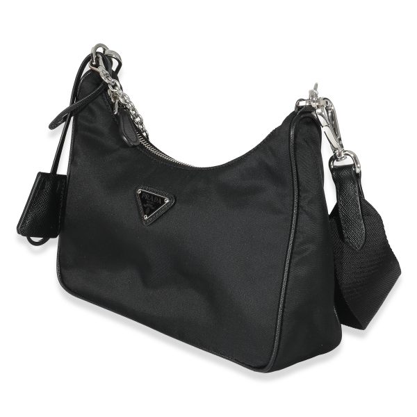 132741 sv Prada Re Edition 2005 Shoulder Bag Tessuto Black