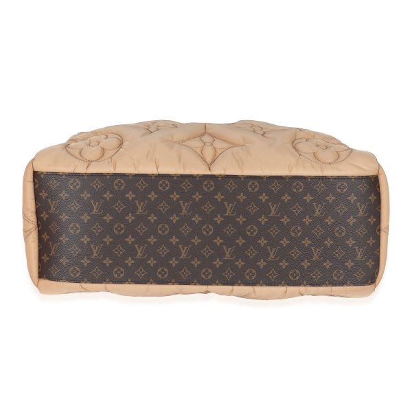 132777 box Louis Vuitton Beige Econyl Nylon Monogram Pillow Giant Onthego GM