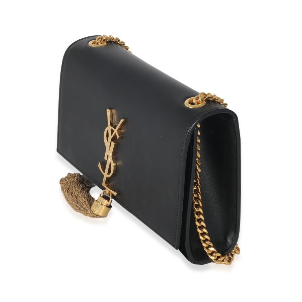 132778 sv 59be96a3 1a48 430d a7d4 5cae4445ff84 Saint Laurent Black Smooth Leather Small Kate Tassel Bag