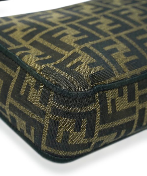 132782 box Fendi Tobacco Jacquard FF Fabric 1974 Medium Baguette