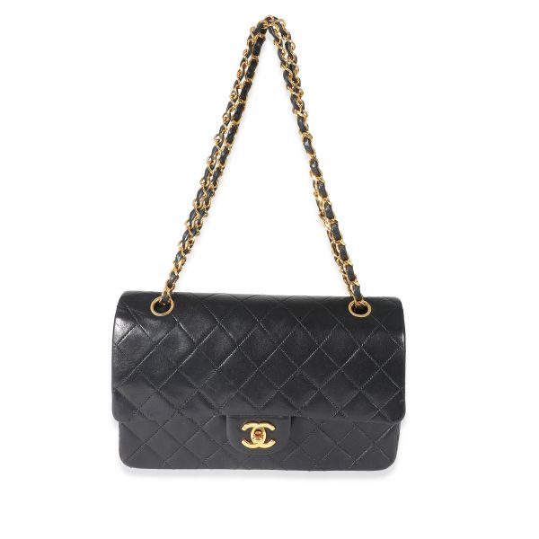 132800 bv Chanel Vintage Navy Quilted Lambskin Medium Classic Flap Bag