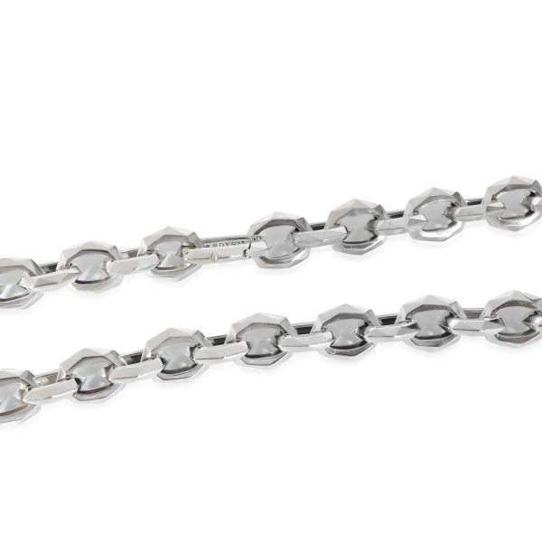 132811 clasp David Yurman Torqued Faceted Chain Link Necklace in Sterling Silver