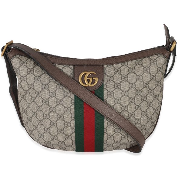 132842 fv ce2f9bdb 63c2 4172 be9b bfbd09844e23 Gucci GG Supreme Web Small Ophidia Half Moon Hobo