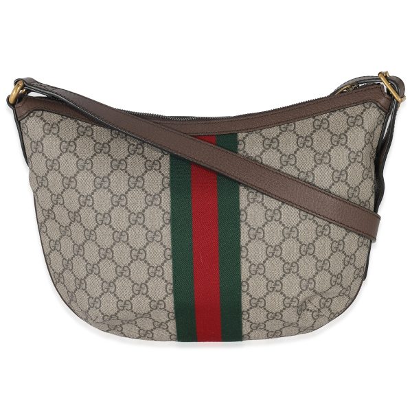 132842 pv 66a16b6a 6736 403b b2f4 9a8149986ef3 Gucci GG Supreme Web Small Ophidia Half Moon Hobo