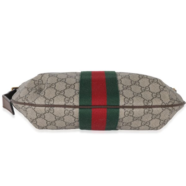 132842 stamp 5303cd9c ecc7 4cf3 b014 acdf19f9e3e9 Gucci GG Supreme Web Small Ophidia Half Moon Hobo