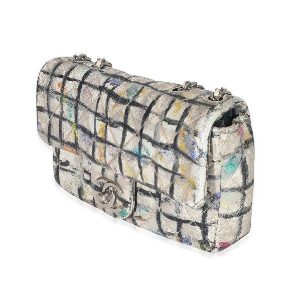 132848 sv Chanel Multicolor Hand Painted Calfskin Graffiti Mini Flap Bag