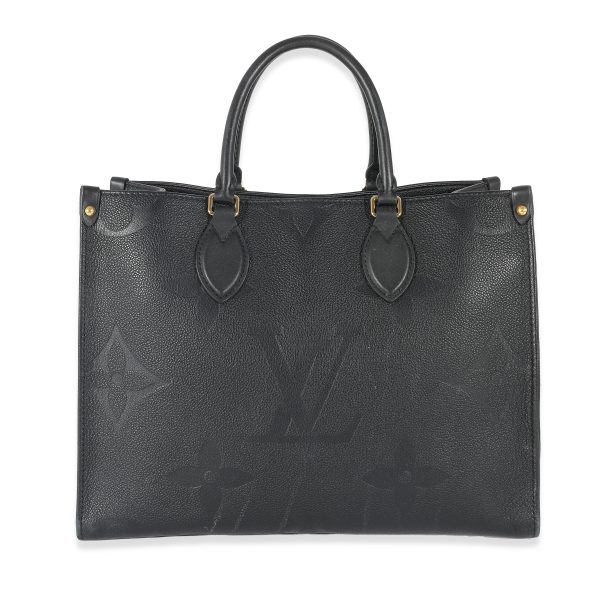 132876 pv Louis Vuitton Black Monogram Empreinte Giant Onthego MM