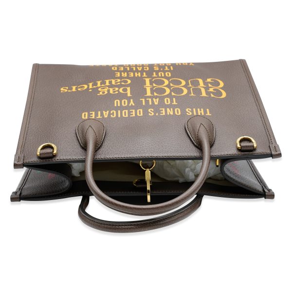 132890 clasp Gucci Brown Calfskin Gucci 100 Tote