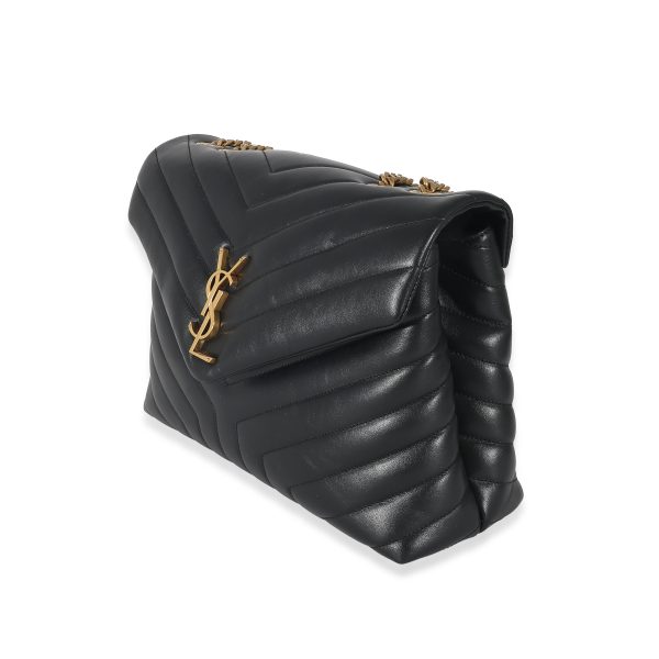 132900 sv Saint Laurent Black Matelassé Leather Medium Loulou Bag