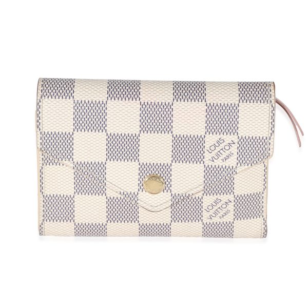 132922 fv b7a0196a 3852 47da b895 e5b2e0a0a85b Louis Vuitton Damier Azur Canvas Victorine Wallet