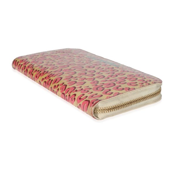 132927 box LV x Stephen Sprouse Blanc Corail Monogram Vernis Leopard Zippy Wallet