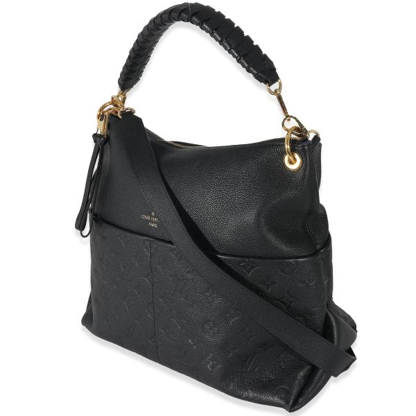 132938 bv Louis Vuitton Black Monogram Empreinte Maida Hobo