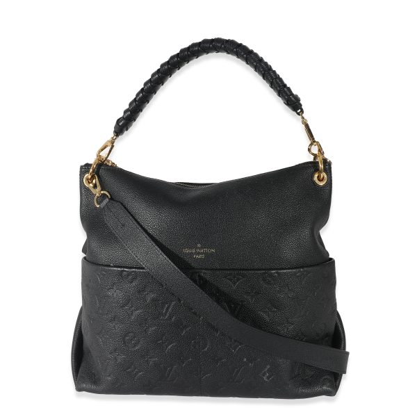 132938 pv Louis Vuitton Black Monogram Empreinte Maida Hobo