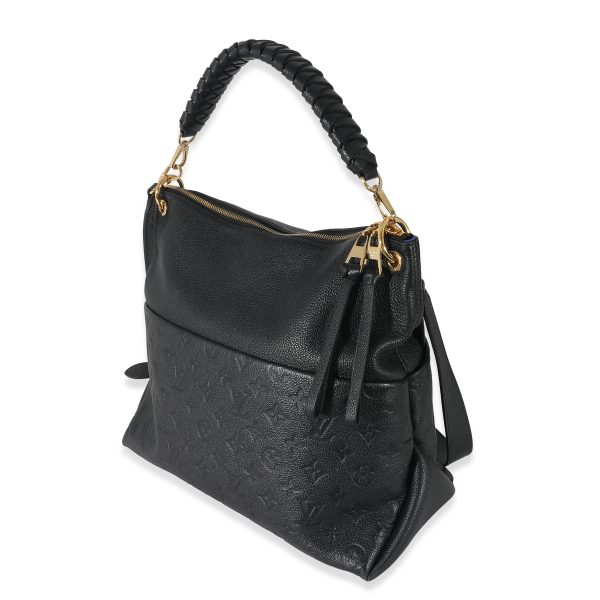 132938 sv Louis Vuitton Black Monogram Empreinte Maida Hobo