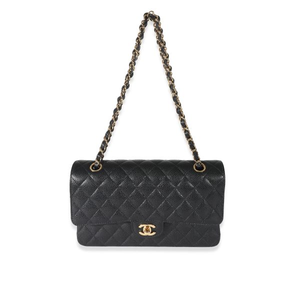 132941 bv Chanel Black Quilted Caviar Medium Classic Double Flap Bag