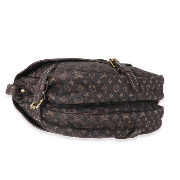 132950 clasp Louis Vuitton Ebene Monogram Canvas Mini Lin Saumur 26