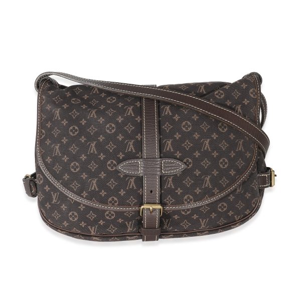 132950 pv Louis Vuitton Ebene Monogram Canvas Mini Lin Saumur 26