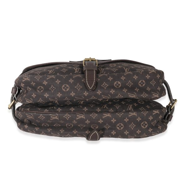 132950 stamp Louis Vuitton Ebene Monogram Canvas Mini Lin Saumur 26