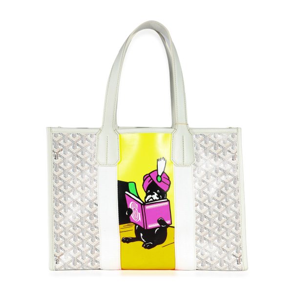 132964 fv e5422806 d647 4e59 a20b 9476a8eecbb8 Goyard White Goyardine Bulldog Villette Tote