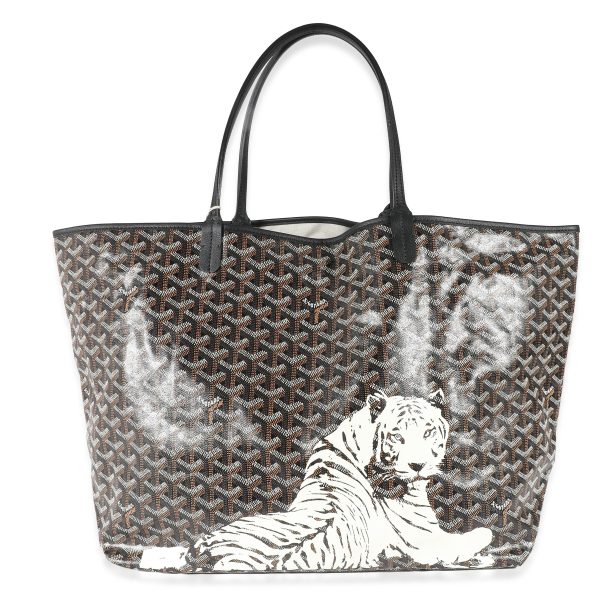 132965 pv 94454133 c2ab 4e14 a839 55da96b4c722 Goyard Black Goyardine Tiger Saint Louis GM