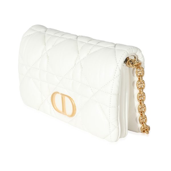 132991 sv Christian Dior Latte Macrocannage Quilted Calfskin Mini Caro Bag