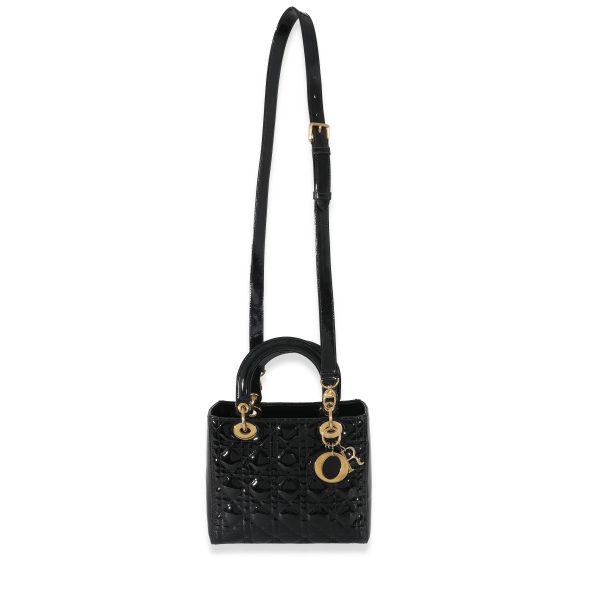 133012 ad1 ccc960ad f36b 497b b15d d206290bc83e Christian Dior Black Patent Medium Lady Dior