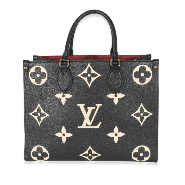 133041 fv 3019260f 8ed4 40e0 8f8b 16094a6a219f Louis Vuitton Black Beige Monogram Empreinte Onthego MM