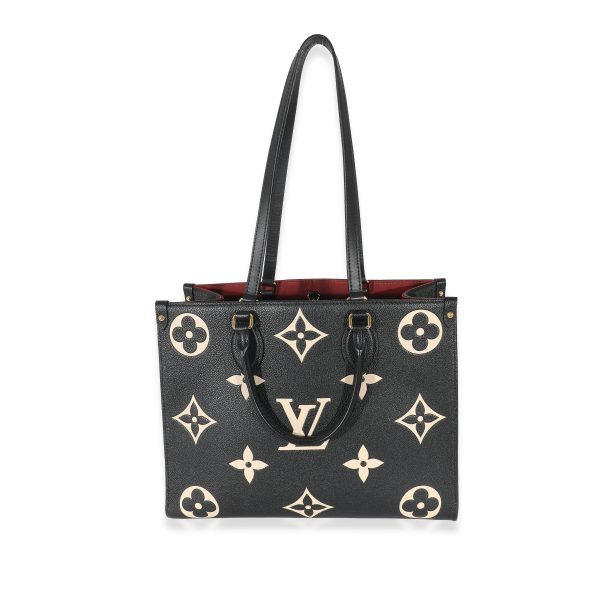 133041 pv 9bb52ba1 2bd3 4df9 9ef5 0b4f940e8a18 Louis Vuitton Black Beige Monogram Empreinte Onthego MM