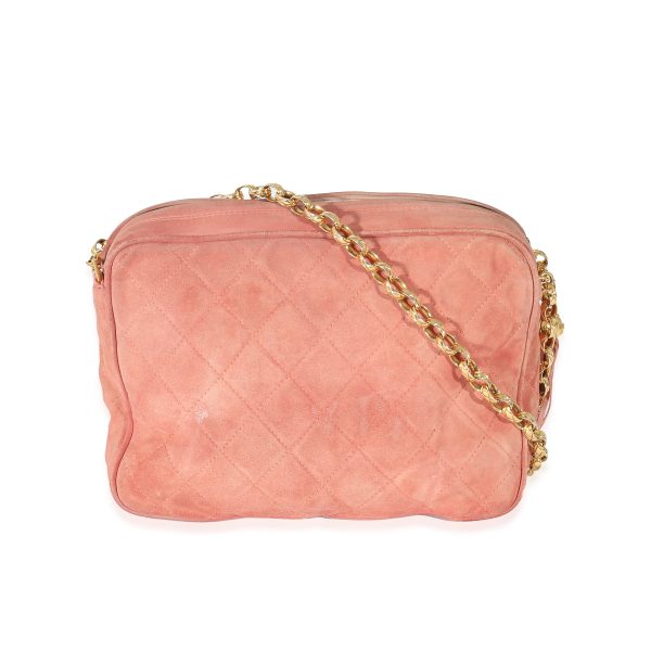 133055 pv a1b11f7d 7345 482e a120 6568aab9bb95 Chanel Pink Suede Bijoux Chain Camera Bag