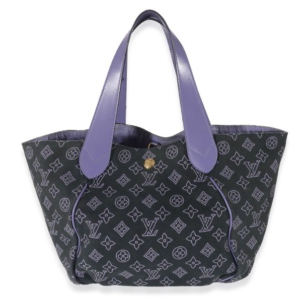 133069 fv Louis Vuitton Purple Marine Canvas Cabas Ipanema PM