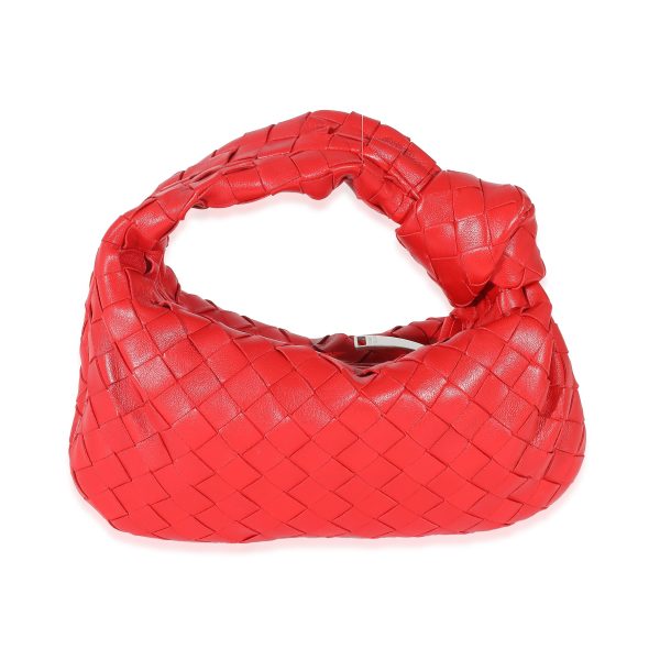 133071 pv Bottega Veneta Red Nappa Intrecciato Mini Jodie