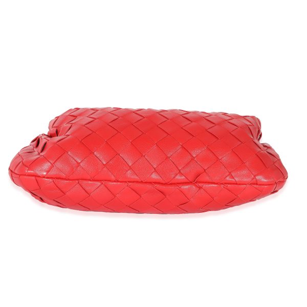 133071 stamp Bottega Veneta Red Nappa Intrecciato Mini Jodie