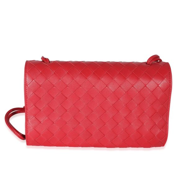 133076 fv Bottega Veneta Apple Candy Intrecciato Lambskin Trio Pouch